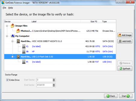 Selecting Source Drive